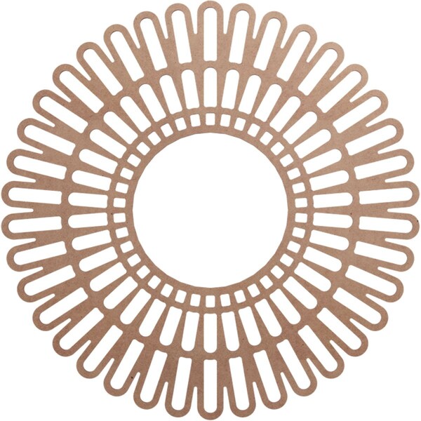 Ekena Millwork Cornelius Wood Fretwork Pierced Ceiling Medallion, Wood (Paint Grade), 34"OD x 12 5/8"ID x 3/8"T CMWP34X0375CRMF - main